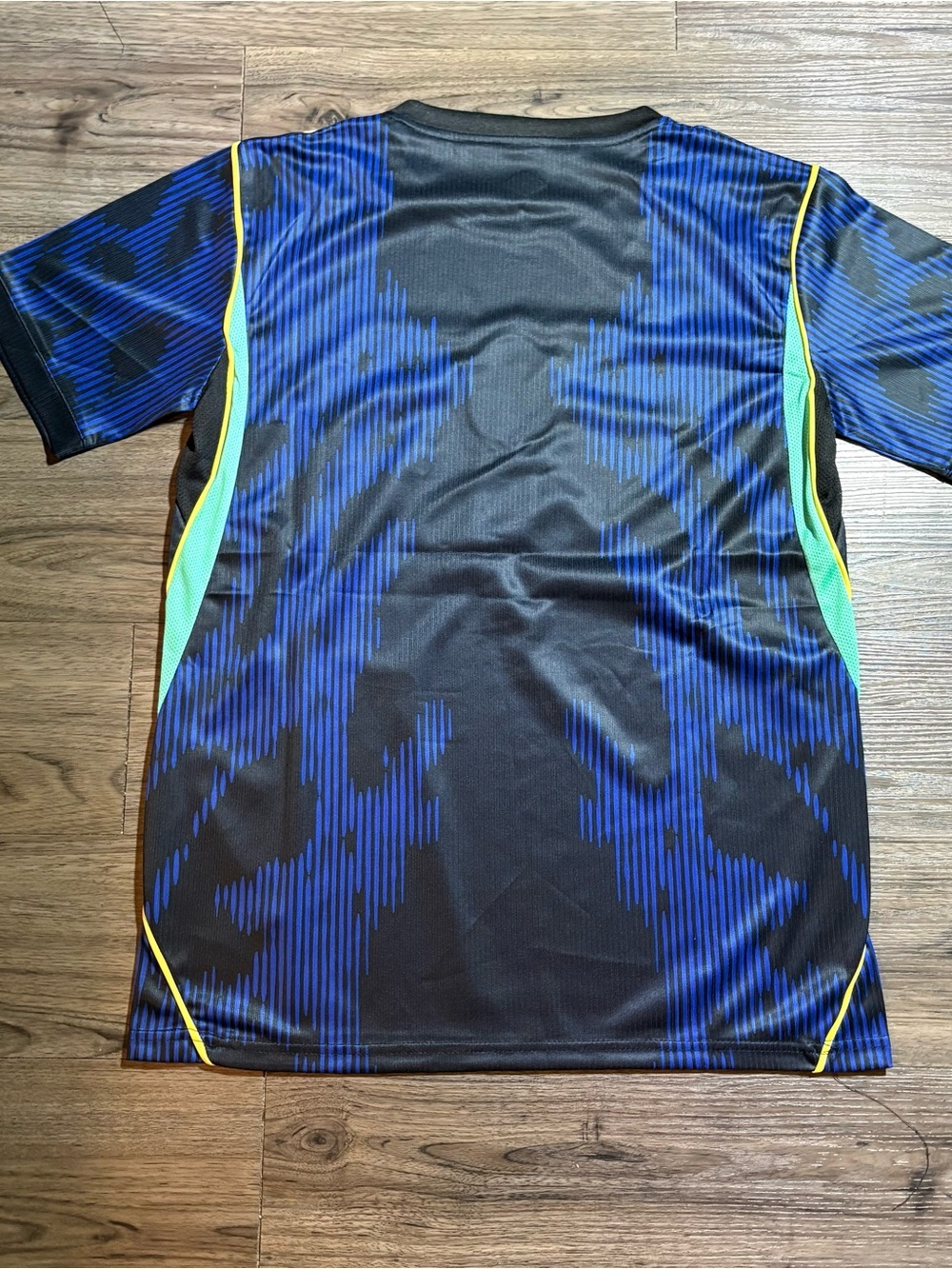 Jordan Brazil National Team Jersey in Black, Royal Blue & Yellow - Picture 2 of 6